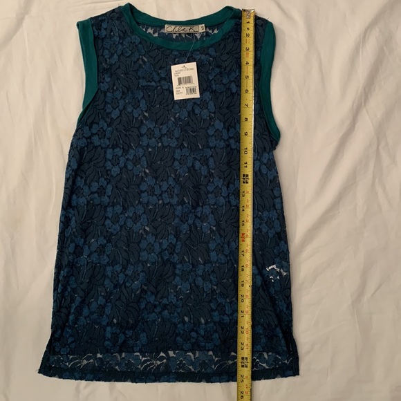 Teal lace tank top NWT - Picture 9 of 10